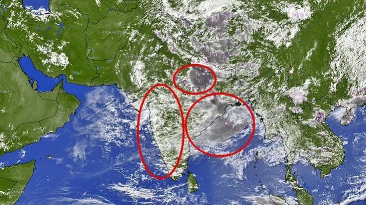 बंगाल की खाड़ी में   बन रहा बारिश का मजबूत सिस्टम 